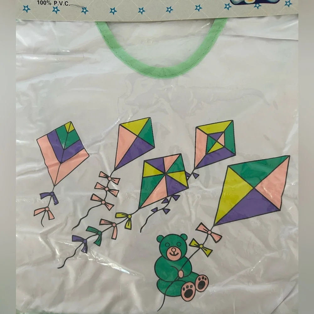 🦋 5/$25 - Tuti Fruiti Baby Bib Vintage - NWT - Teddy Bear Flying Kites
